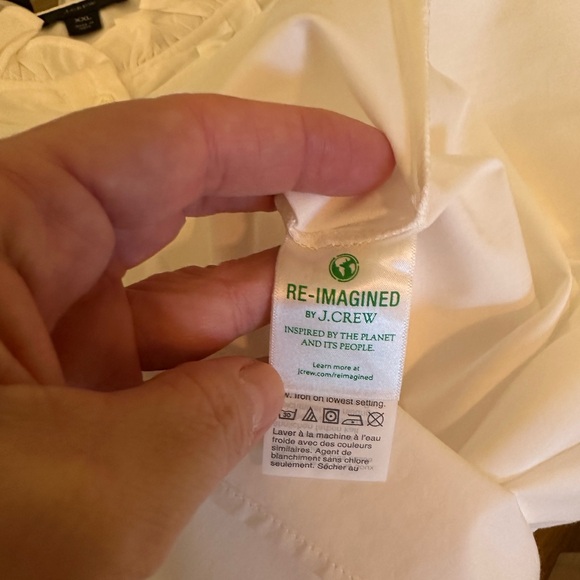 J. Crew White Ruffled Blouse - Picture 5 of 6